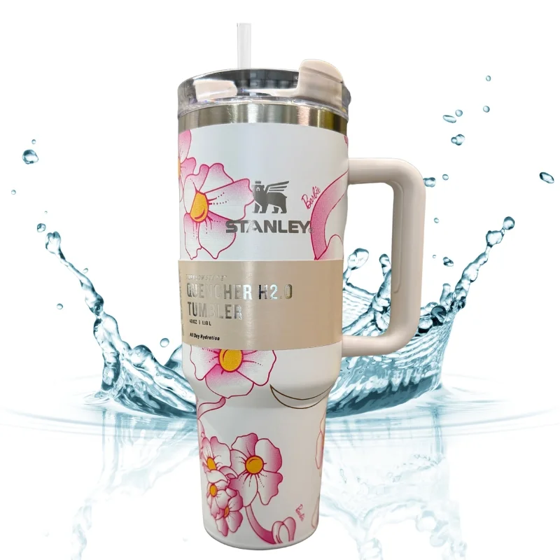 White Barbie Stanlay Tumbler | H2.0 Tumbler 1.18L Limited Edition Double Wall Vacuum Insulated - Image 3