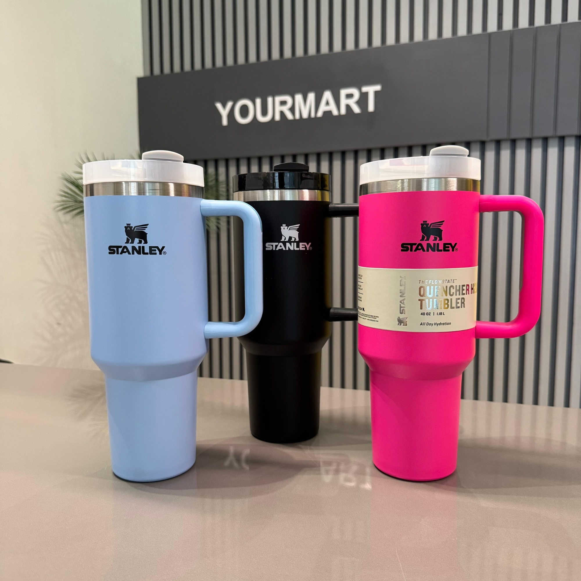 Light Blue Stanley 40 Oz Stainless Steel Tumbler | Leak-Proof Vacuum Insulated Travel Mug | Hot & Cold - Image 3