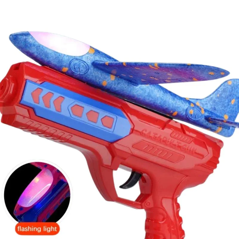 Catapult Gun Aircraft Toy for Kids | Foam Airplane Launcher Glider Flying Toy 2-in-1 - Image 3