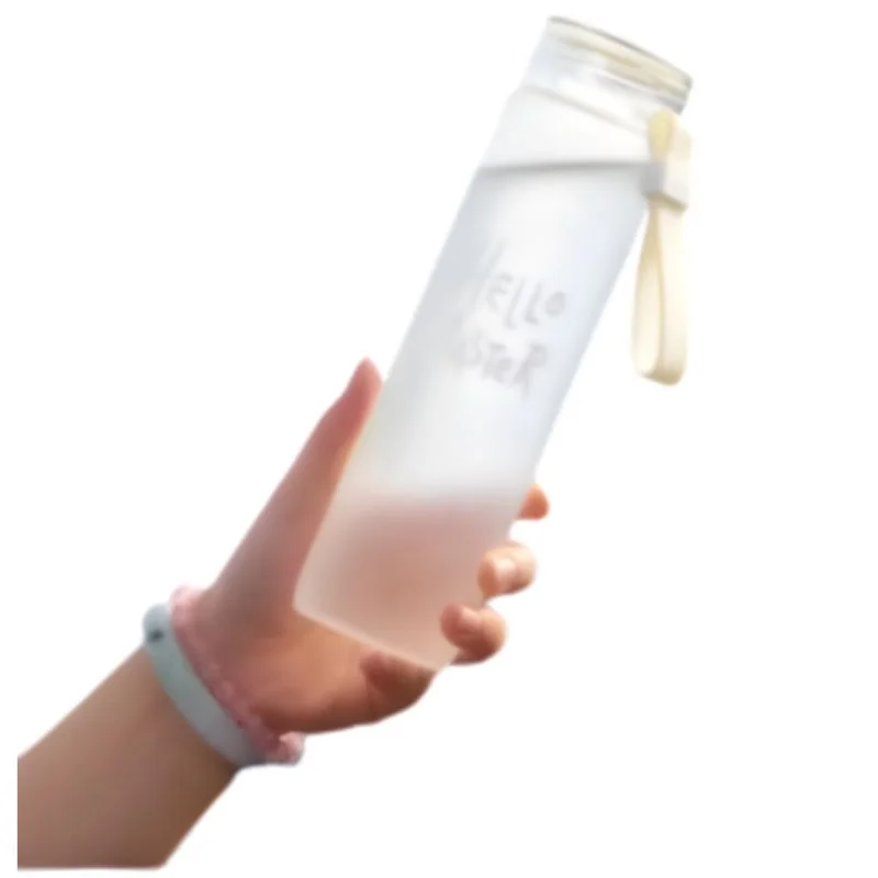 White Frosted Glass Water Bottle | Leak-Proof Insulated Bottle with Hello Master Decal Logo | 400ml - Image 4