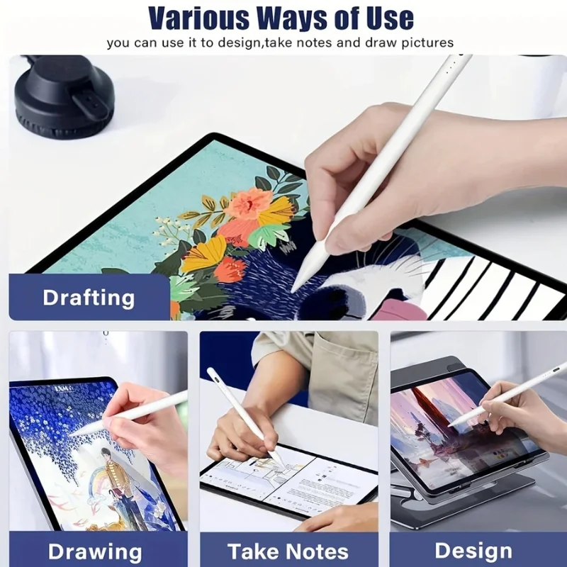 Universal Rechargeable Stylus Pen for Touchscreen Devices | Magnetic Stylus with High-Precision Tip | USB Type-C Charging | Compatible with iPad, Android & Tablets - Image 3